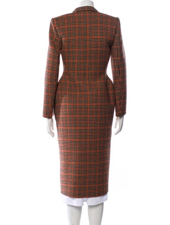 Balenciaga 2018 3D Hourglass Houndstooth Peacoat