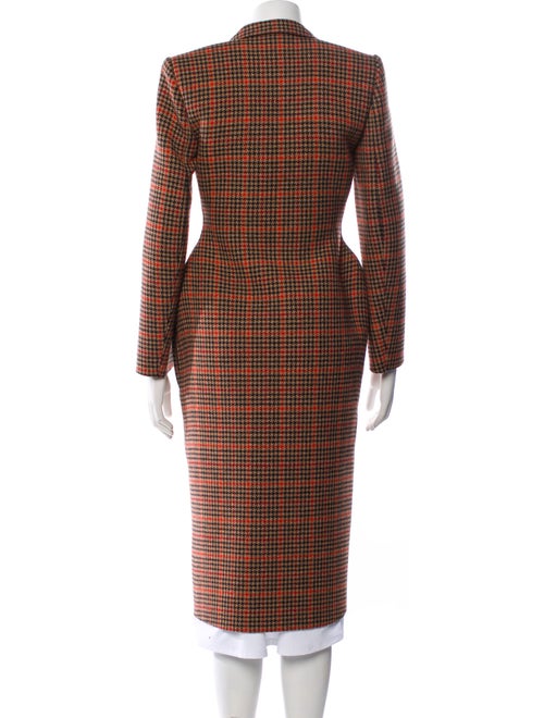 Balenciaga 2018 3D Hourglass Houndstooth Peacoat