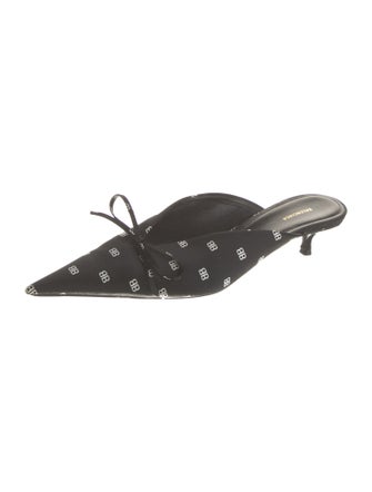 Balenciaga Satin Printed Mules