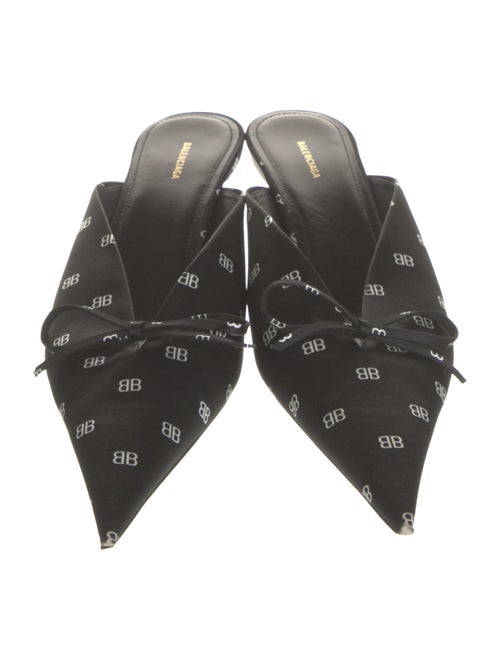 Balenciaga Satin Printed Mules