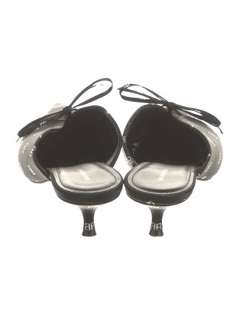 Balenciaga Satin Printed Mules