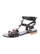 Balenciaga Leather Studded Accents Gladiator Sandals
