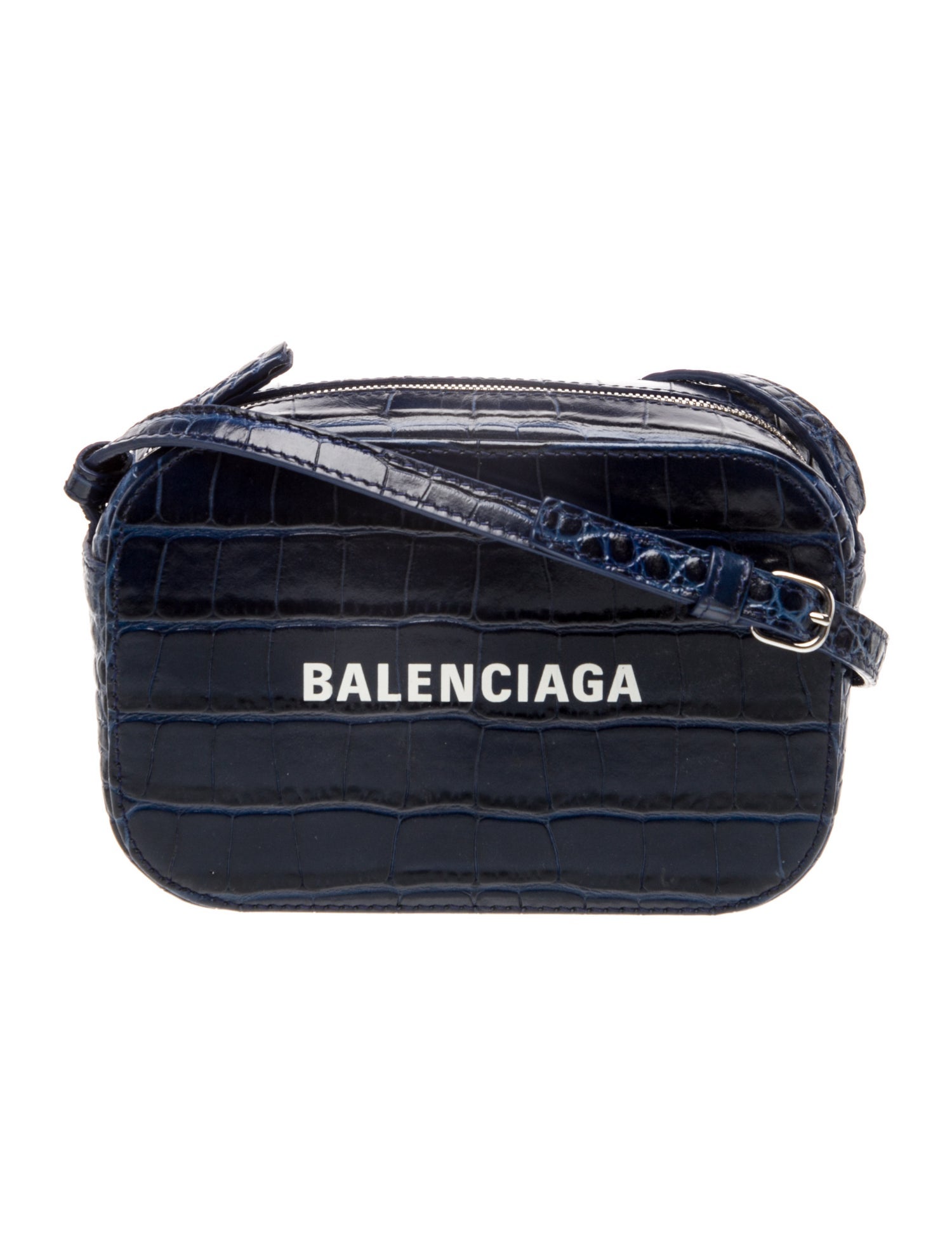 Balenciaga Embossed Leather Crossbody Bag