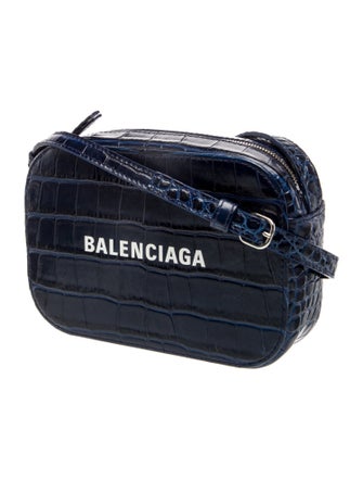 Balenciaga Embossed Leather Crossbody Bag