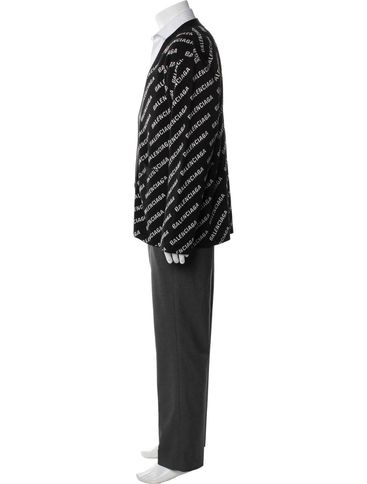 Balenciaga 2022 All Over Logo Cardigan w/ Tags