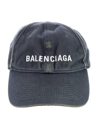 Balenciaga Cotton Distressed Embroidered Logo Baseball Cap