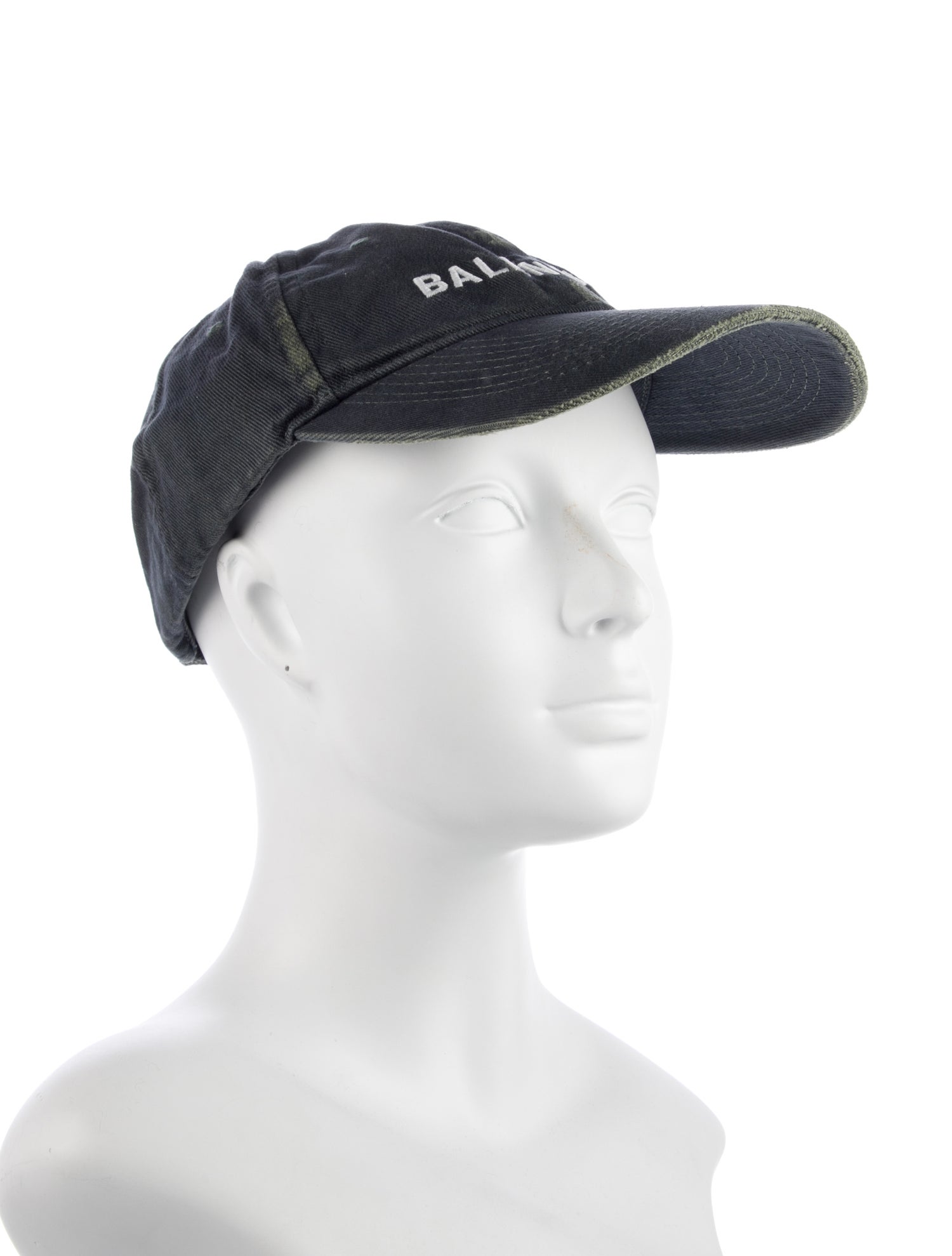 Balenciaga Cotton Distressed Embroidered Logo Baseball Cap