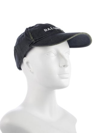 Balenciaga Cotton Distressed Embroidered Logo Baseball Cap