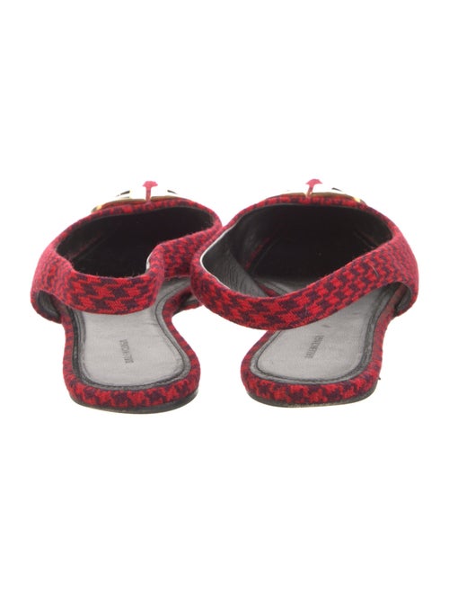 Balenciaga Signature Logo Tweed Slingback Flats