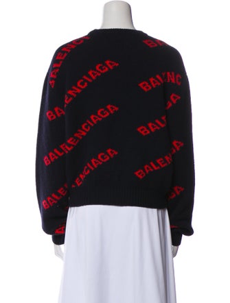 Balenciaga All Over Logo Printed Sweater
