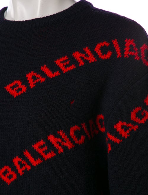 Balenciaga All Over Logo Printed Sweater
