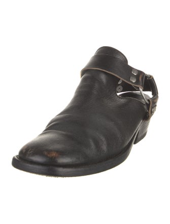 Balenciaga Leather Slingback Flats