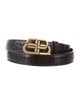 Balenciaga Skinny Embossed Leather Belt