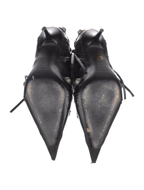 Balenciaga Leather Studded Accents Combat Boots