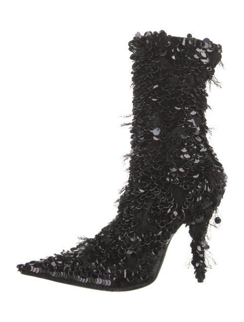 Balenciaga Sequins Lace-Up Boots