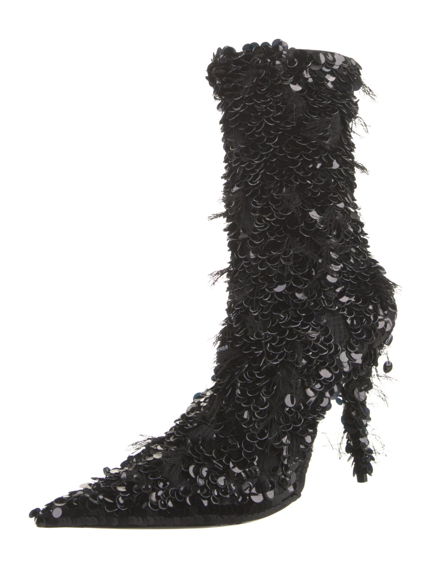 Balenciaga Sequins Lace-Up Boots