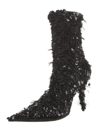 Balenciaga Sequins Lace-Up Boots