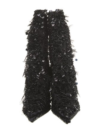 Balenciaga Sequins Lace-Up Boots