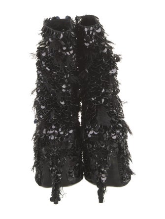 Balenciaga Sequins Lace-Up Boots