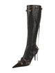 Balenciaga Leather Studded Accents Boots