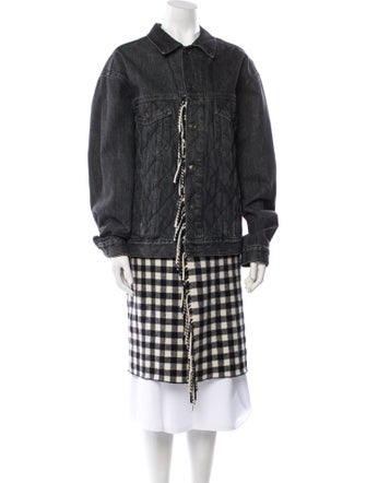 Balenciaga 2018 Printed Denim Jacket