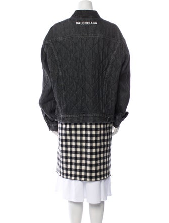 Balenciaga 2018 Printed Denim Jacket