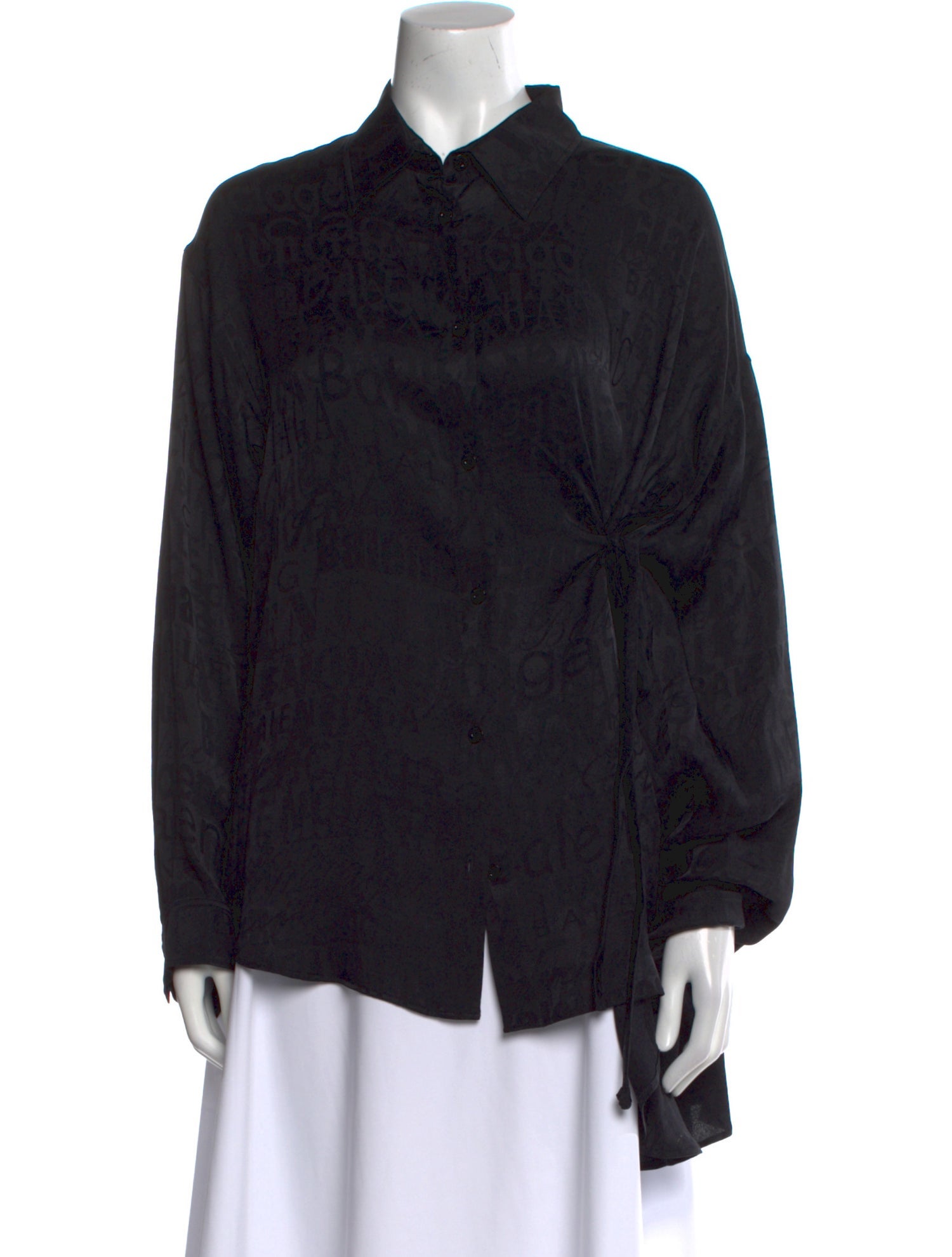 Balenciaga 2019 Silk Button-Up Top