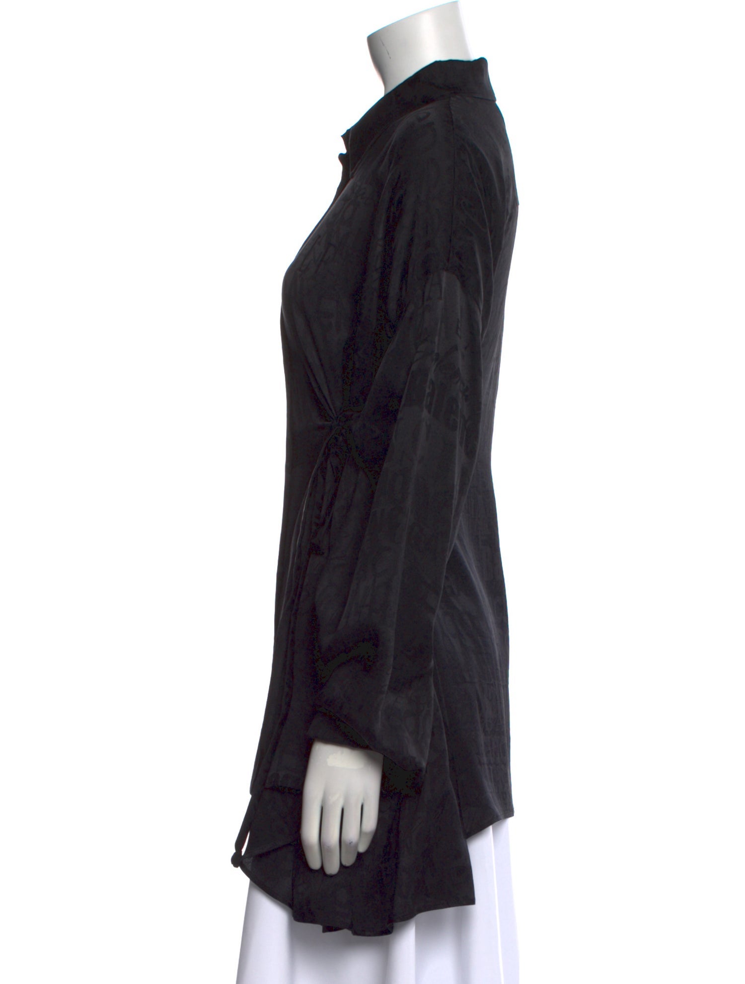 Balenciaga 2019 Silk Button-Up Top