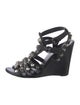 Balenciaga Leather Studded Accents Gladiator Sandals