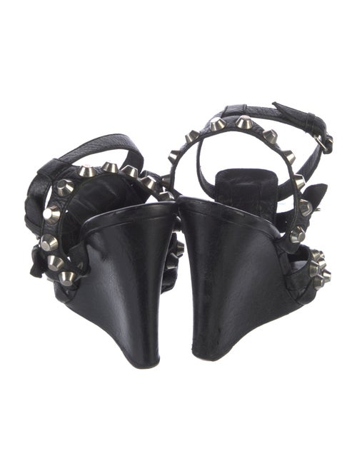 Balenciaga Leather Studded Accents Gladiator Sandals