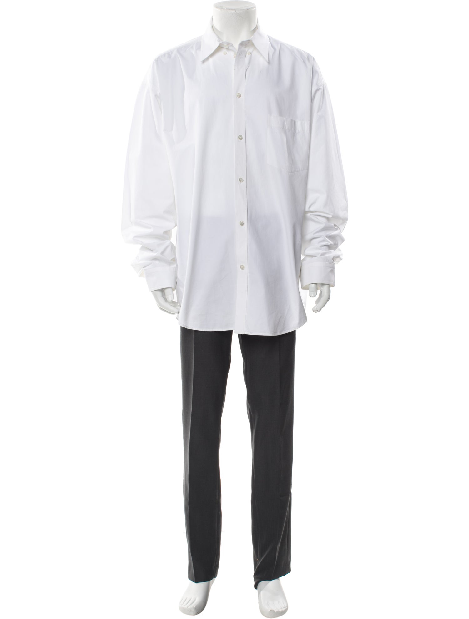 Balenciaga 2021 Oversize Long Sleeve Dress Shirt