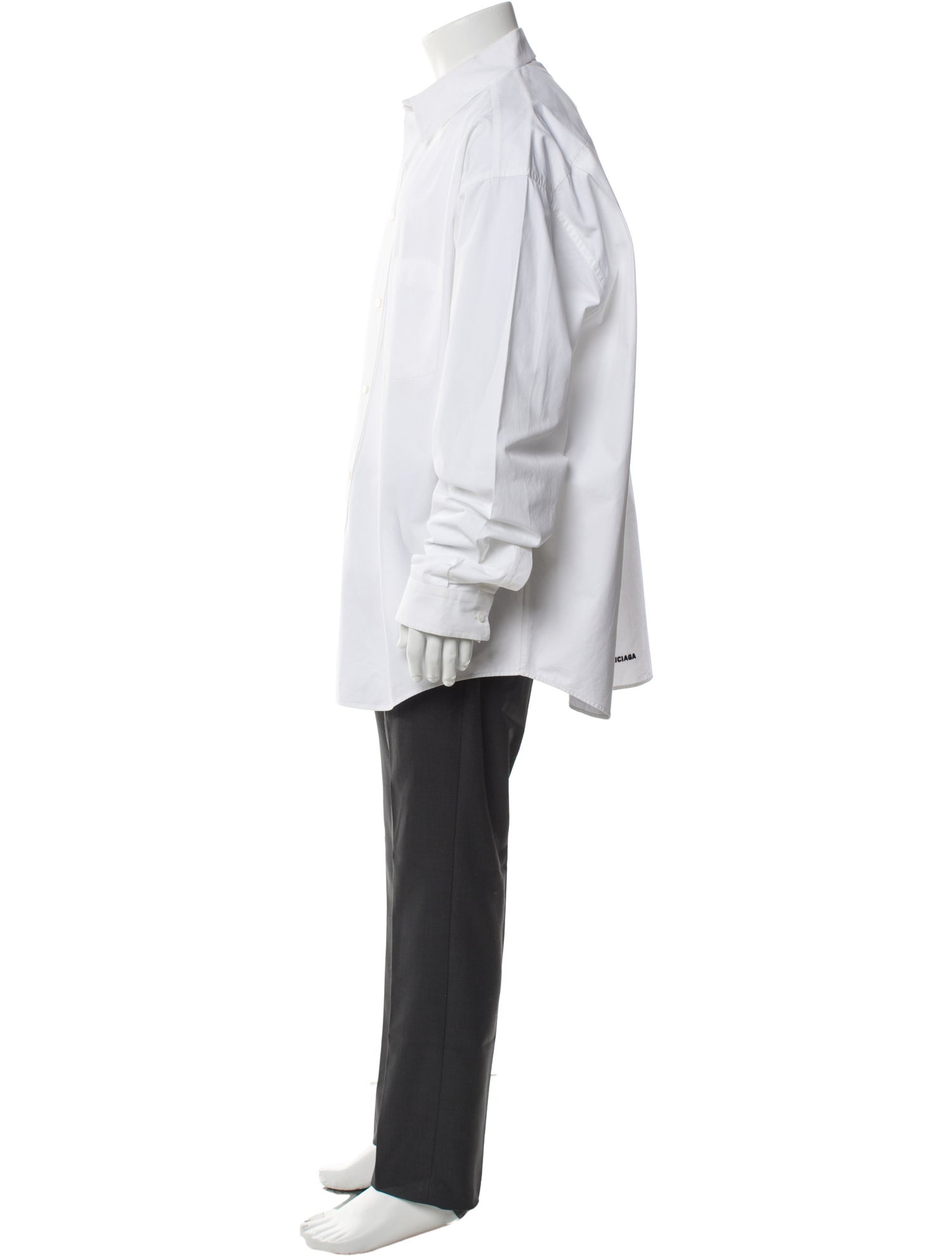 Balenciaga 2021 Oversize Long Sleeve Dress Shirt