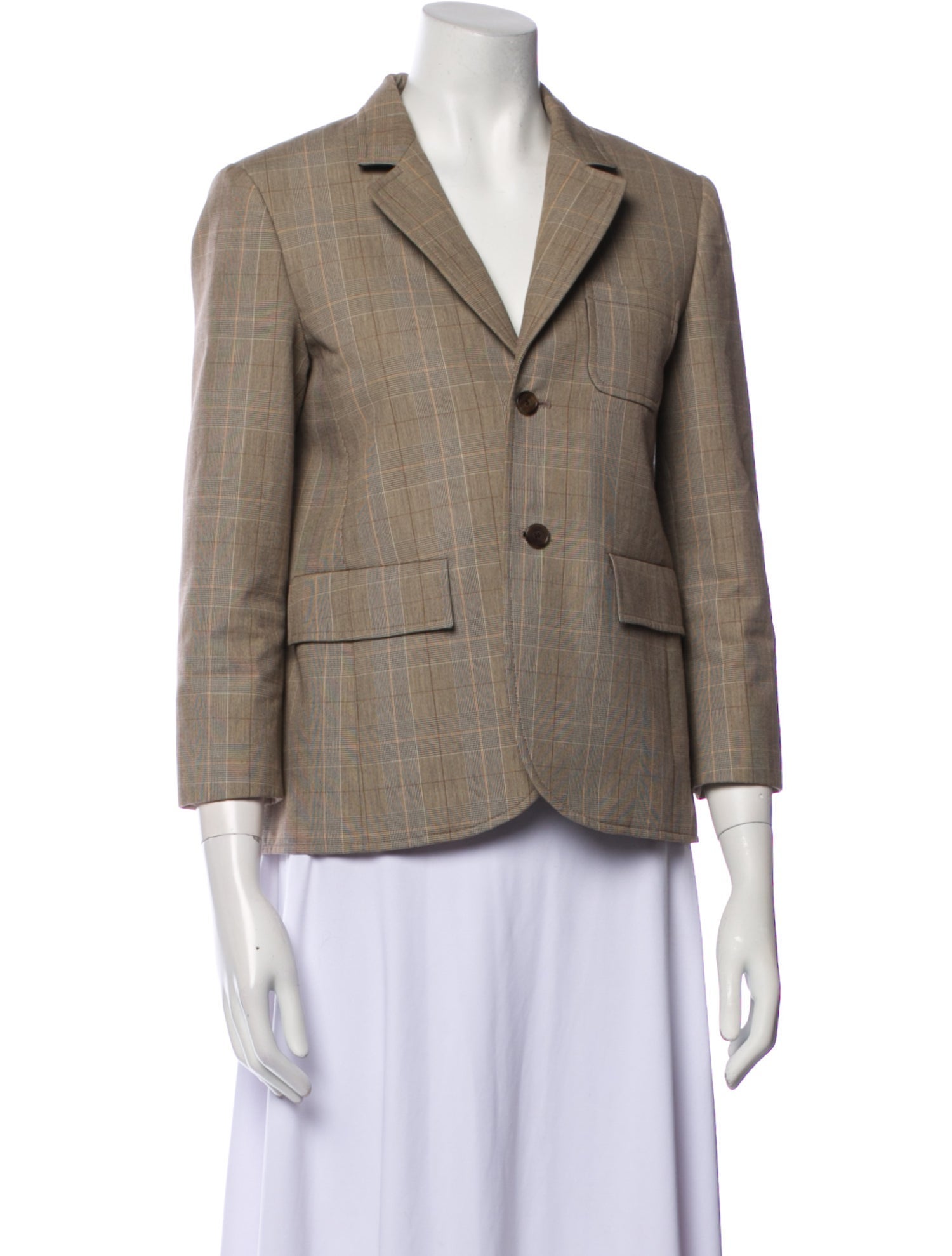 Balenciaga 2016 Plaid Print Blazer