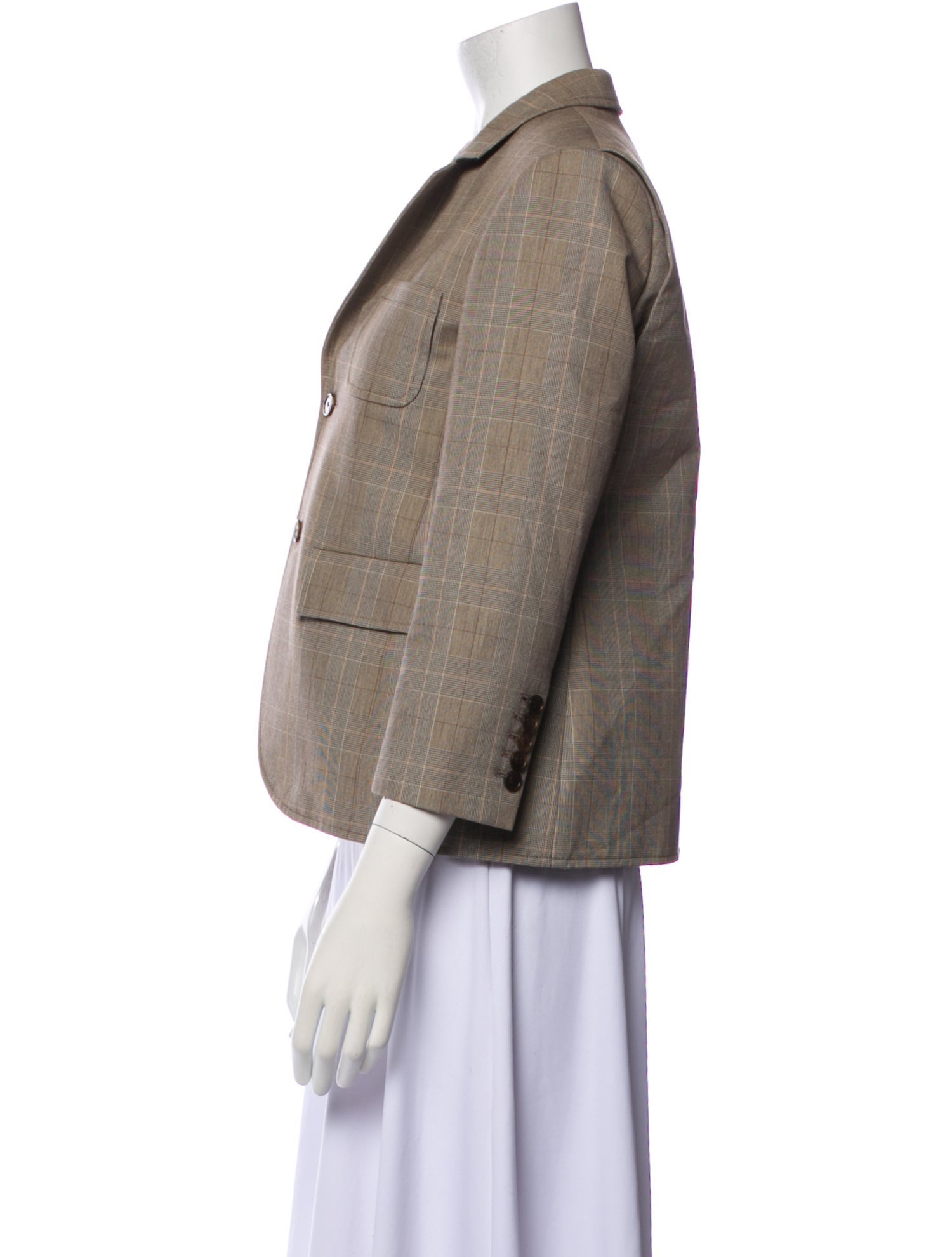 Balenciaga 2016 Plaid Print Blazer