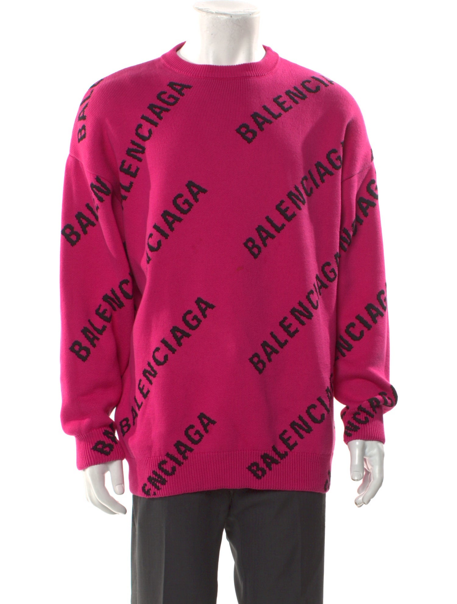 Balenciaga 2021 Logo Jacquard Pullover