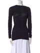 Balenciaga Scoop Neck Long Sleeve Top