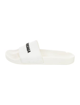 Balenciaga Rubber Graphic Print Slides