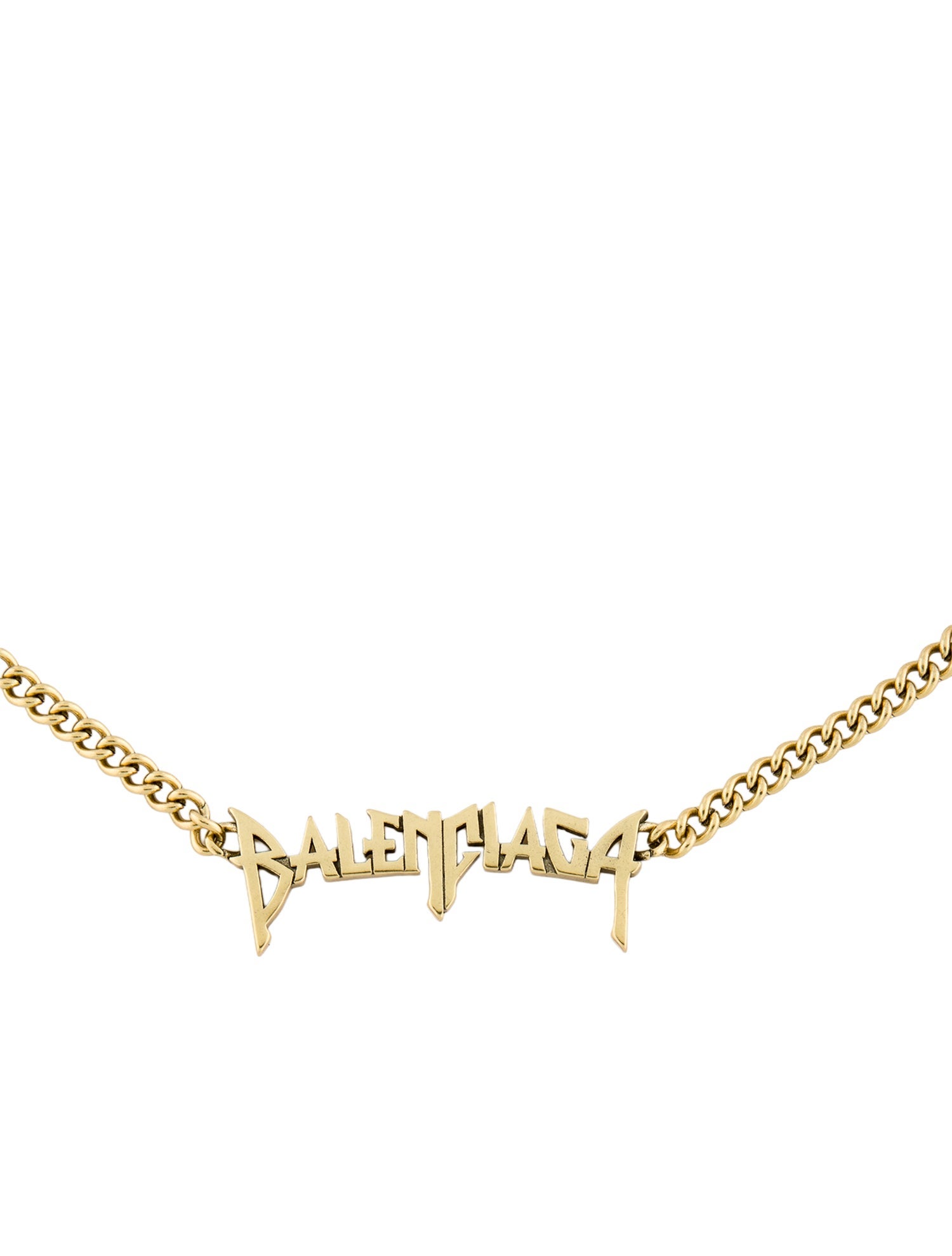 Balenciaga Typo Pendant Necklace
