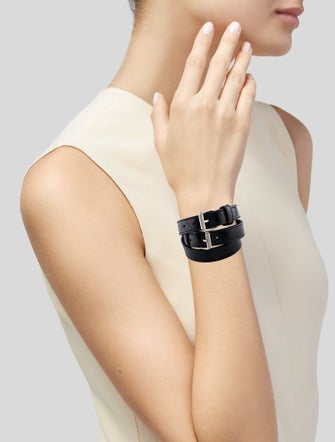 Balenciaga Leather Arena Classic Triple Bracelet”