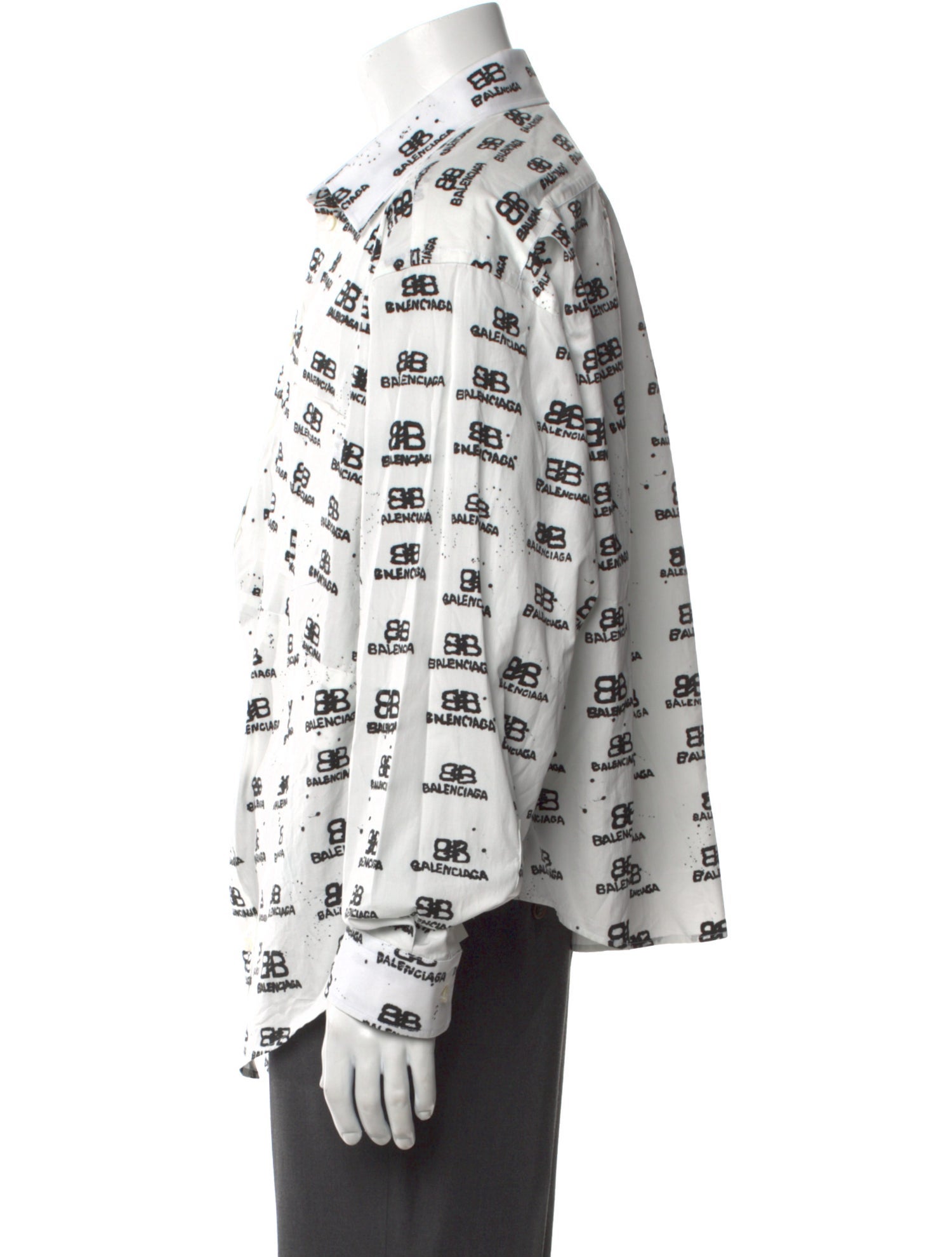 Balenciaga Printed Long Sleeve Shirt