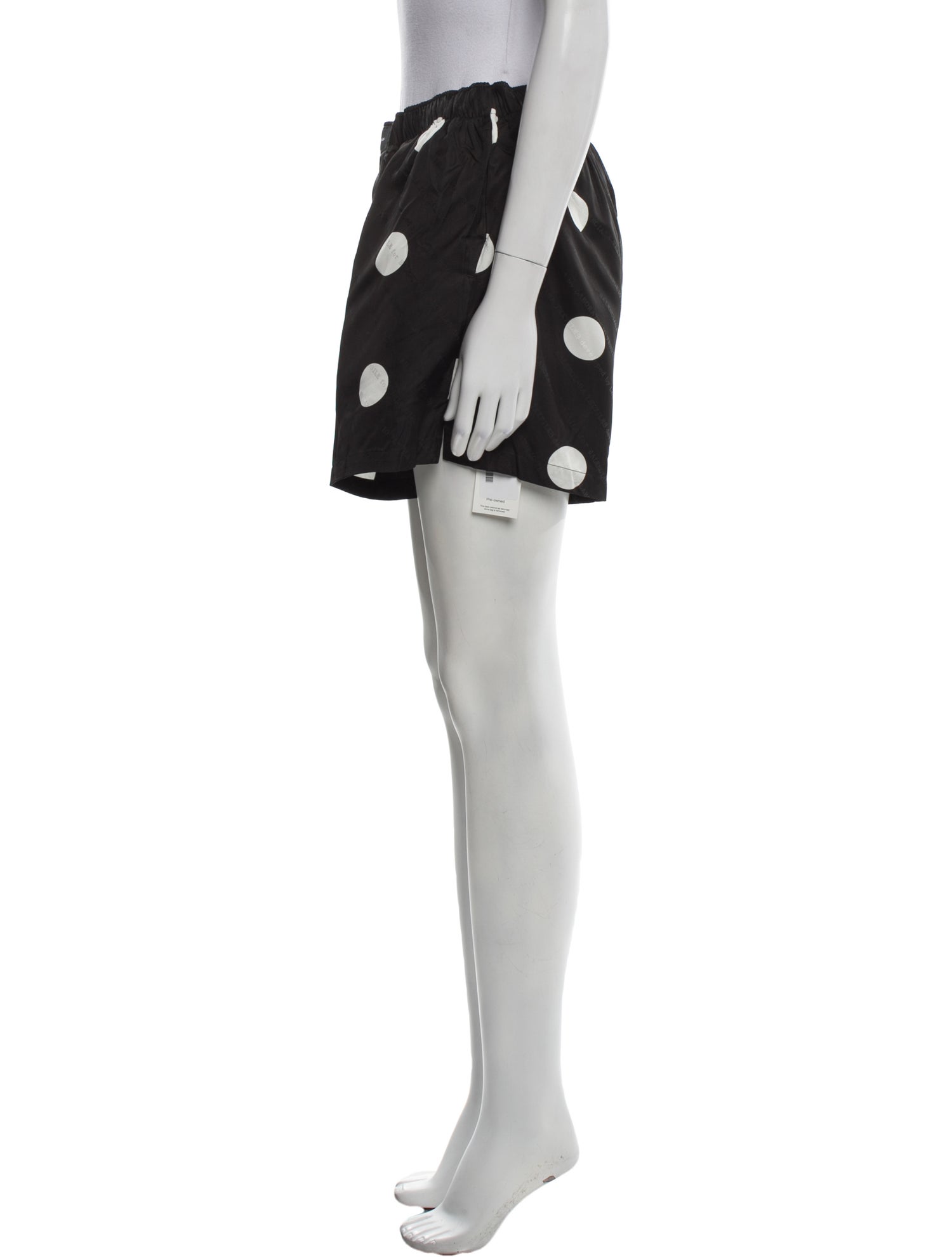 Balenciaga Polka Dot Print Mini Shorts