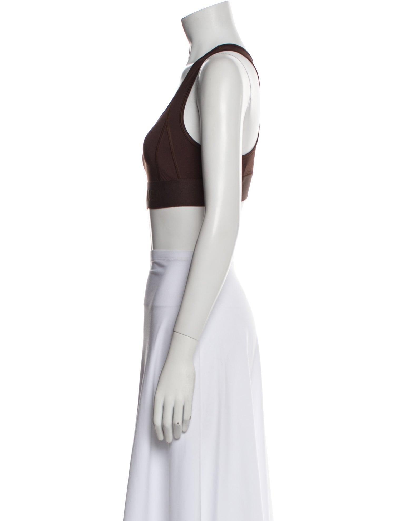 Balenciaga Scoop Neck Sleeveless Crop Top