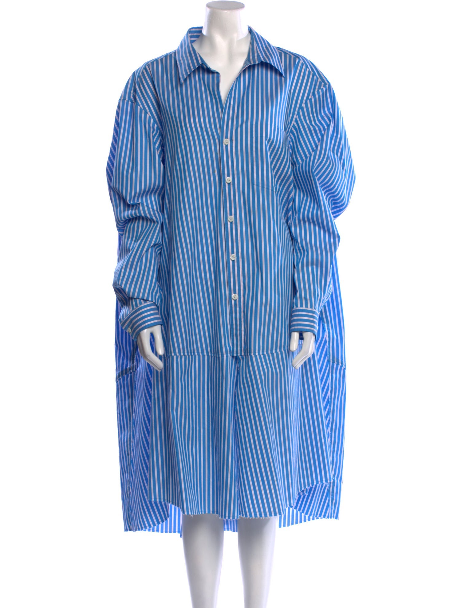 Balenciaga Striped Midi Length Dress