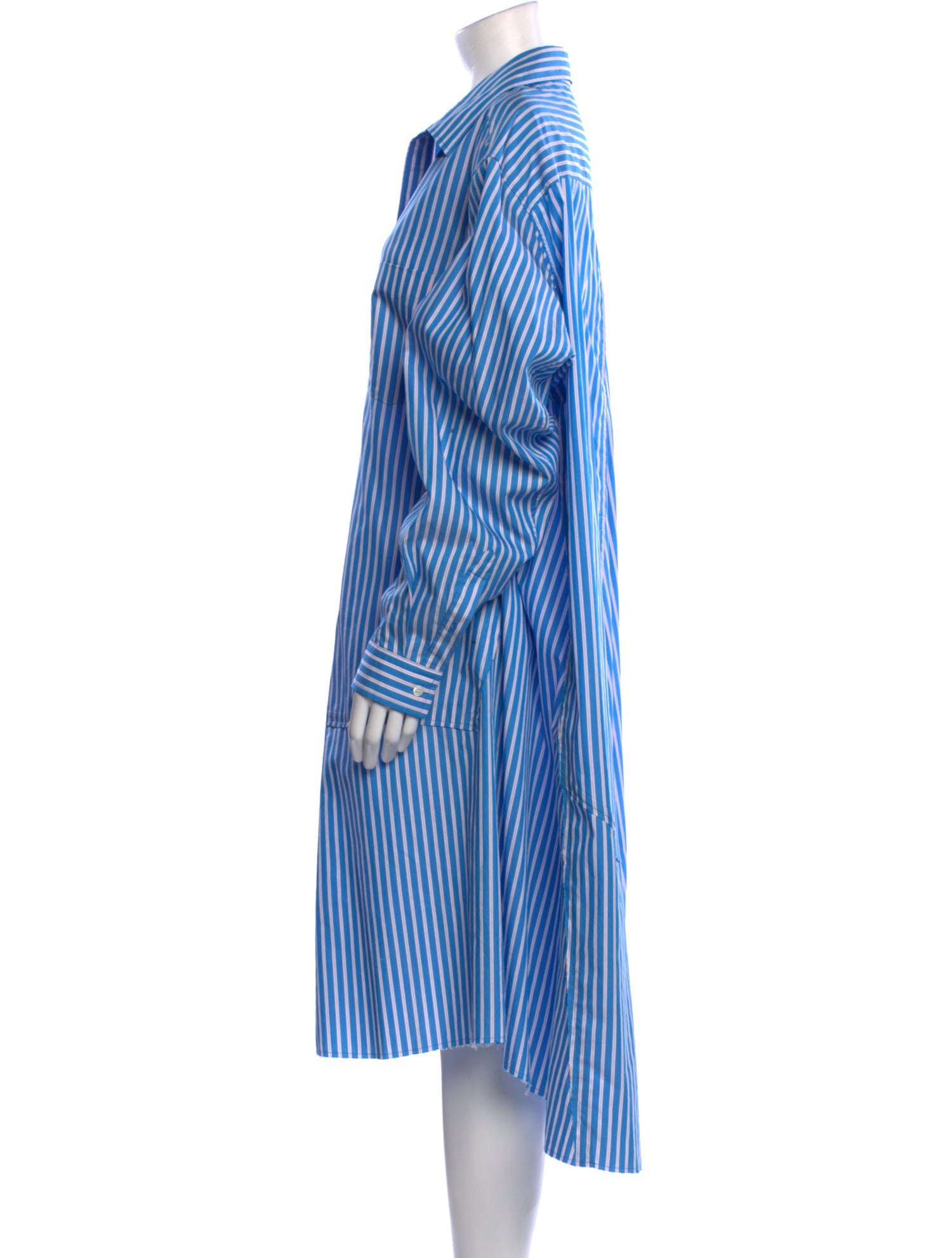 Balenciaga Striped Midi Length Dress