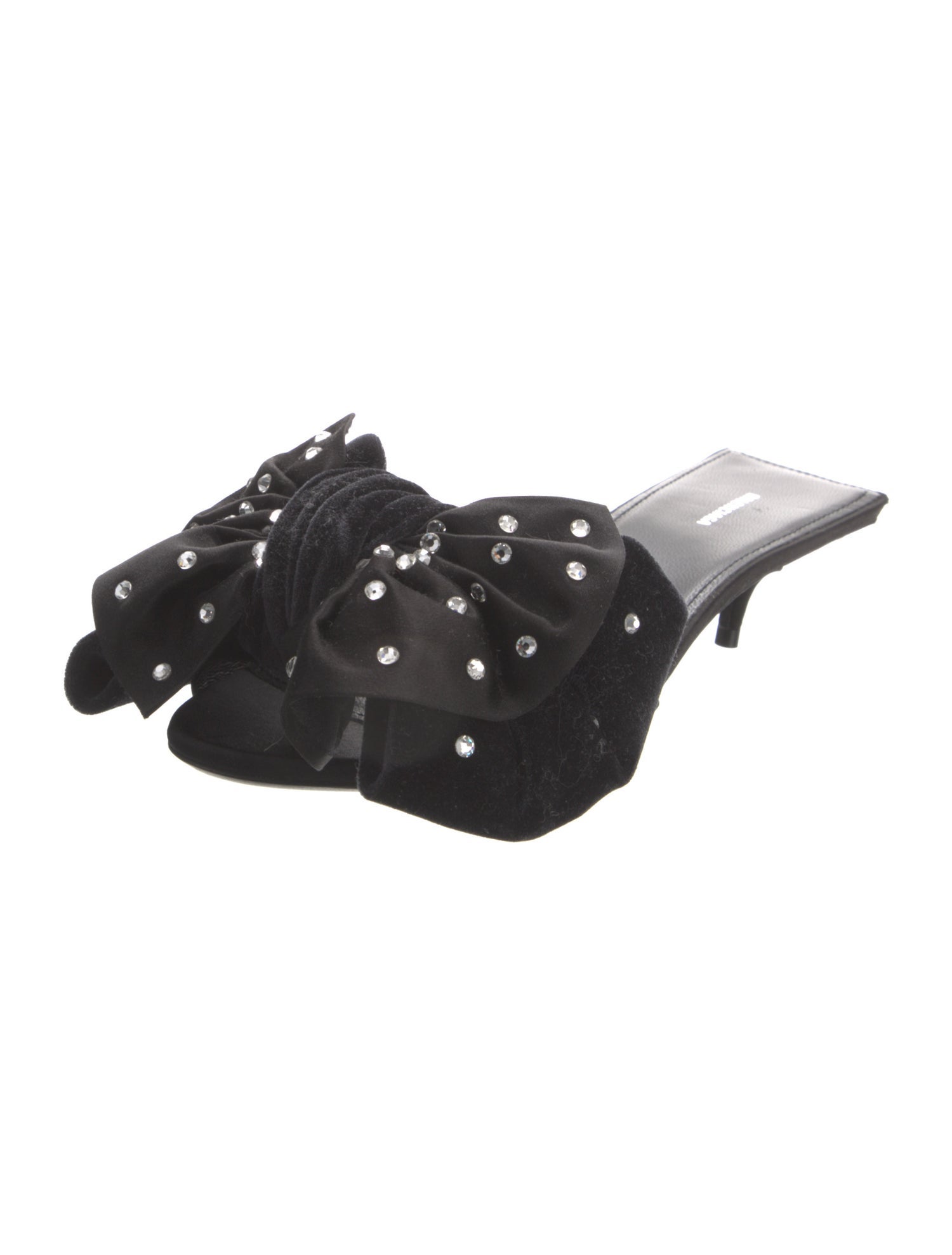 Balenciaga Velvet Bow Accents Slides