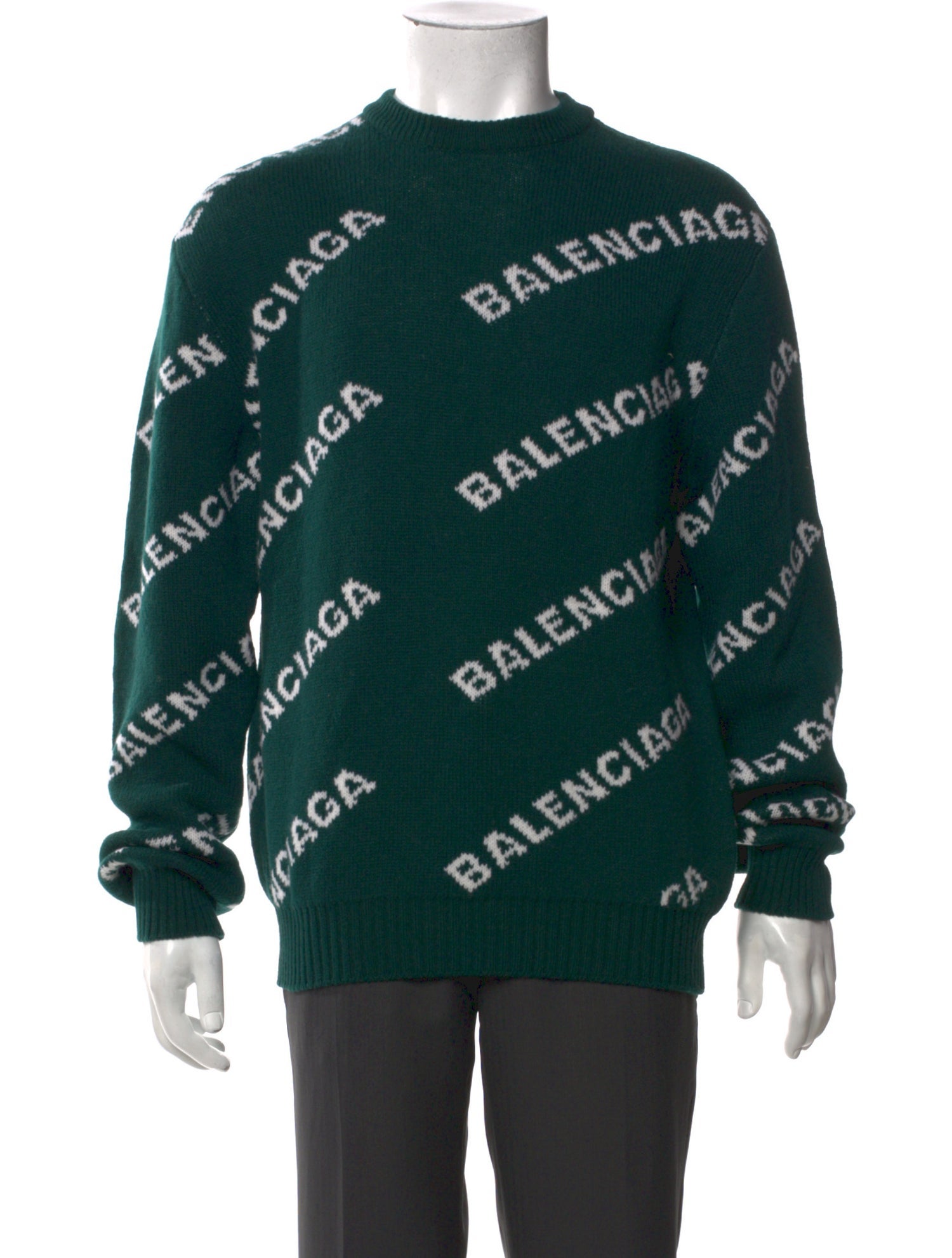 Balenciaga 2019 X All-Over Logo Pullover