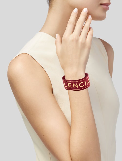 Balenciaga Leather Wrap Bracelet