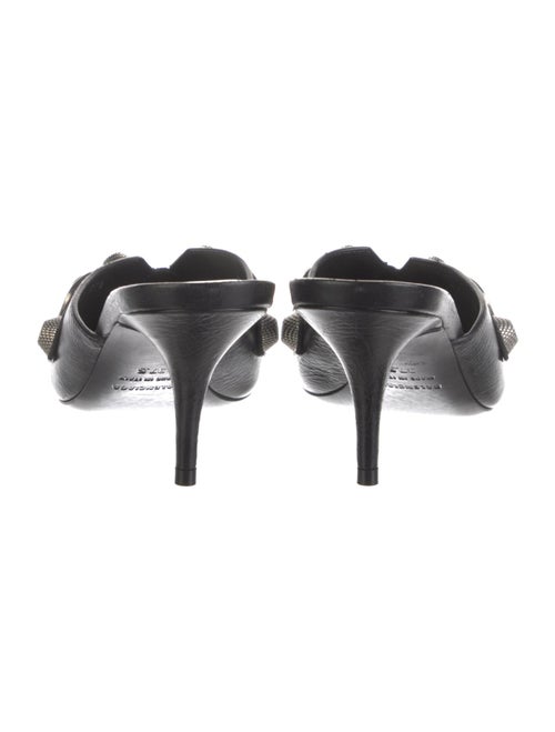 Balenciaga Leather Studded Accents Mules