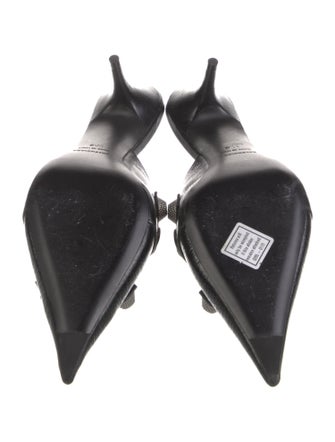 Balenciaga Leather Studded Accents Mules