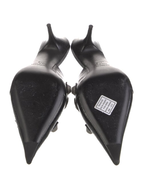 Balenciaga Leather Studded Accents Mules